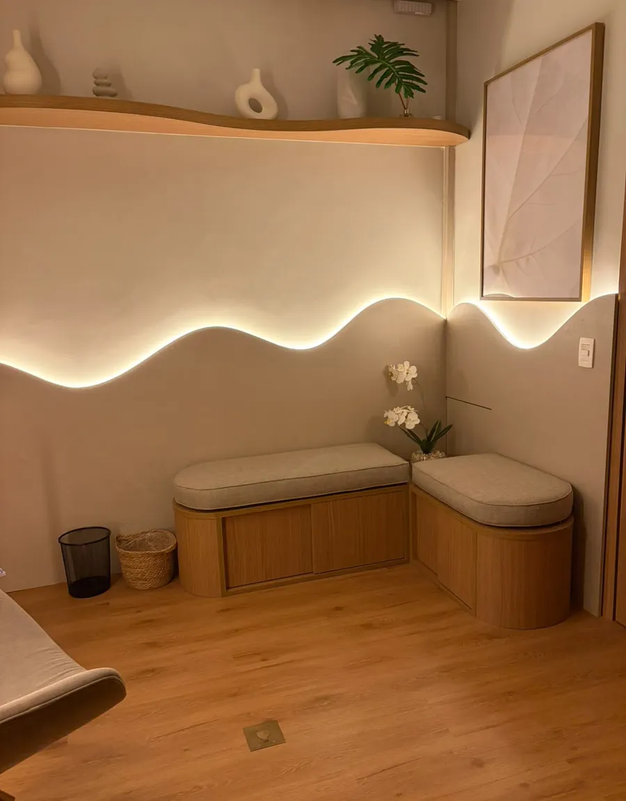 Sala de espera da clínica Alinhare